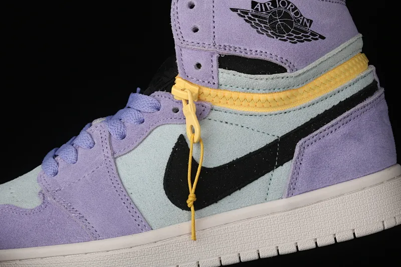 All categories Air Jordan Jordan series basketball shoes Air Jordan 1 High Z version Air Jordan 1 Switch "Violet" AJ1 Joe 1 Violet zipper High-top cultural basketball shoes CW6576-500